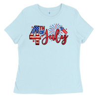 Baby Blue 4th of july zillion Ladies Tee - Zillion Design Studio