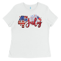White 4th of july zillion Ladies Tee - Zillion Design Studio