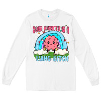 White your anxiety is a lying bitch Long Sleeve Tee - MaliasSmallBusiness
