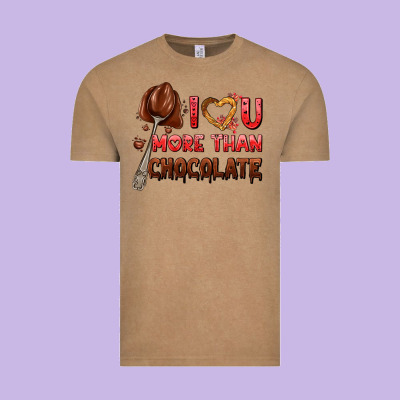 I Love You More Than Chocolate Vintage Tee Designed By Adodesignshop