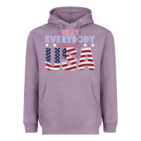 Lavender Usa Beat Everybody Heavyweight Hoodie - Bettercallsaul