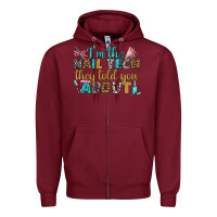 Burgundy i'm the nail tech they told you about bbs Zipper Hoodie - BundleAndBundleShop