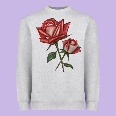 Love Rose Grandiflora Rose Heavyweight Sweatshirt Designed By Lillyallendesigns