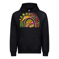 Black mardi gras rainbow Urban Hoodie - OliviaCreatesArt