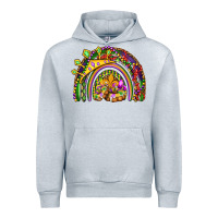 Heather Grey mardi gras rainbow Urban Hoodie - OliviaCreatesArt