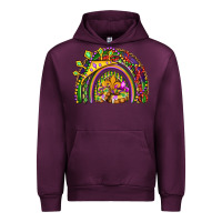 Mauve Wine mardi gras rainbow Urban Hoodie - OliviaCreatesArt