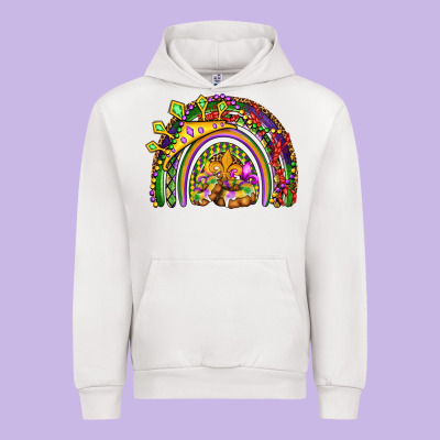Mardi Gras Rainbow Urban Hoodie Designed By Oliviacreatesart