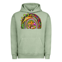 Pigment Oil Green mardi gras rainbow Urban Hoodie - OliviaCreatesArt