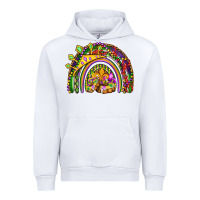 White mardi gras rainbow Urban Hoodie - OliviaCreatesArt