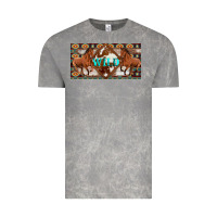 Cloud Rock aztec horses and wild with cowhide license plate template Vintage Tee - Artiststas