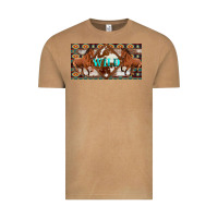 Vintage Camel aztec horses and wild with cowhide license plate template Vintage Tee - Artiststas