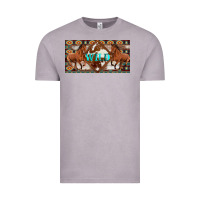 Vintage Zinc aztec horses and wild with cowhide license plate template Vintage Tee - Artiststas