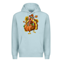 Blue Mist Thanksgiving Turkey Premium Hoodie - texasbilliewilder