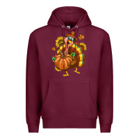 Burgundy Thanksgiving Turkey Premium Hoodie - texasbilliewilder