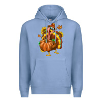 Colony Blue Thanksgiving Turkey Premium Hoodie - texasbilliewilder