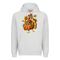 Dove Grey Thanksgiving Turkey Premium Hoodie - texasbilliewilder