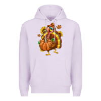 Lilac Thanksgiving Turkey Premium Hoodie - texasbilliewilder