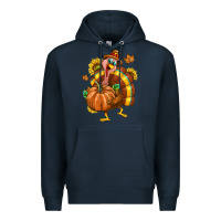 Navy Thanksgiving Turkey Premium Hoodie - texasbilliewilder