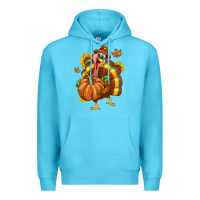 Ocean Blue Thanksgiving Turkey Premium Hoodie - texasbilliewilder