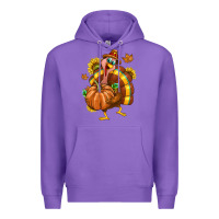 Purple Thanksgiving Turkey Premium Hoodie - texasbilliewilder