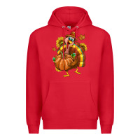 Red Thanksgiving Turkey Premium Hoodie - texasbilliewilder