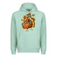 Seafoam Thanksgiving Turkey Premium Hoodie - texasbilliewilder