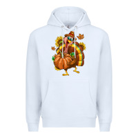 White Thanksgiving Turkey Premium Hoodie - texasbilliewilder