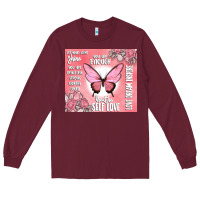 Burgundy self love Long Sleeve Tee - MaliasSmallBusiness