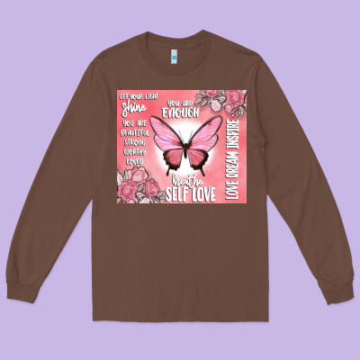 Self Love Long Sleeve Tee Designed By Maliassmallbusiness