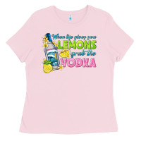 Bubblegum Pink when life gives you lemons Ladies Tee - texasbilliewilder