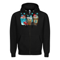 Black hockey coffee cups bbs Zipper Hoodie - BundleAndBundleShop