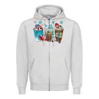 Dove Grey hockey coffee cups bbs Zipper Hoodie - BundleAndBundleShop