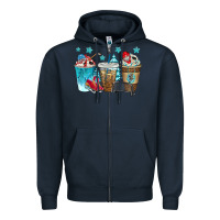 Navy hockey coffee cups bbs Zipper Hoodie - BundleAndBundleShop