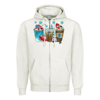 Oatmeal Heather hockey coffee cups bbs Zipper Hoodie - BundleAndBundleShop