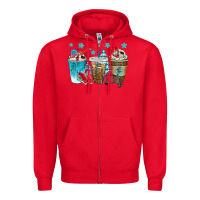 Red hockey coffee cups bbs Zipper Hoodie - BundleAndBundleShop