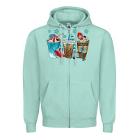 Seafoam hockey coffee cups bbs Zipper Hoodie - BundleAndBundleShop