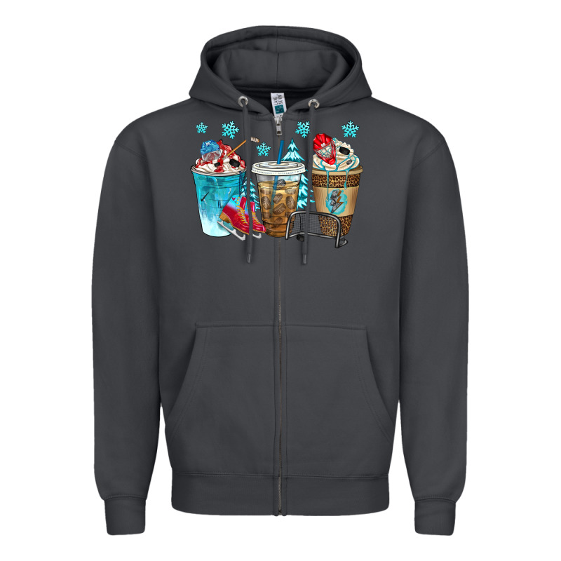Hockey Coffee Cups Bbs Zipper Hoodie by BundleAndBundleShop | Teevron