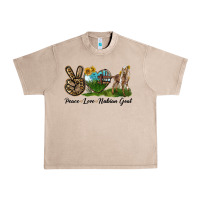 French Oak Peace Love Nubian Goat Urban Heavy Tee - LillyAllenDesigns