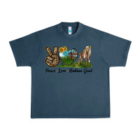 Midnight Navy Peace Love Nubian Goat Urban Heavy Tee - LillyAllenDesigns