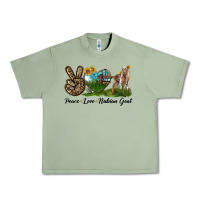 Oil Green Peace Love Nubian Goat Urban Heavy Tee - LillyAllenDesigns