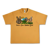 Peanut Butter Peace Love Nubian Goat Urban Heavy Tee - LillyAllenDesigns