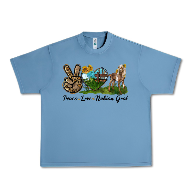 Peace Love Nubian Goat Urban Heavy Tee by LillyAllenDesigns | Teevron