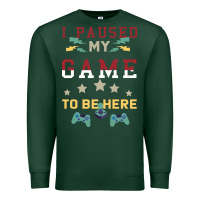 I Paused My Game To Be Here Premium Sweatshirt | Teevron