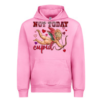 Fuchsia Pink not today cupid Urban Hoodie - OliviaCreatesArt