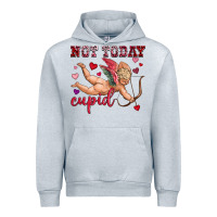 Heather Grey not today cupid Urban Hoodie - OliviaCreatesArt
