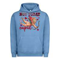 Pigment Pebble Blue not today cupid Urban Hoodie - OliviaCreatesArt