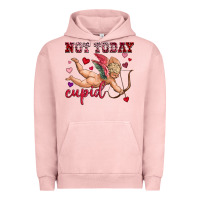 Pigment Salmon not today cupid Urban Hoodie - OliviaCreatesArt