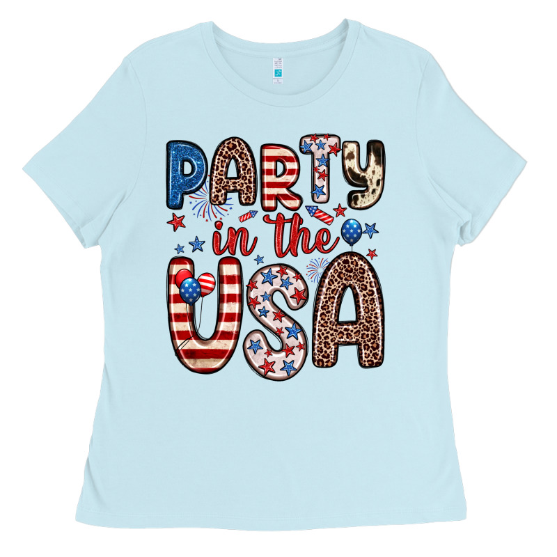 Party In The Usa Ladies Tee by Zillion Design Studio | Teevron