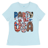 Baby Blue party in the usa Ladies Tee - Zillion Design Studio