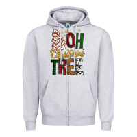 Heather Grey oh christmas tree bbs Zipper Hoodie - BundleAndBundleShop